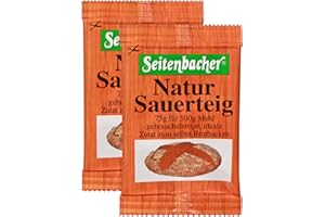 ‎SEITENBACHER Seitenbacher Natur Sauerteig I 2 Portionsbeutel I flüssig I sofort einsetzbar I 3er Pack (3x150 g)…