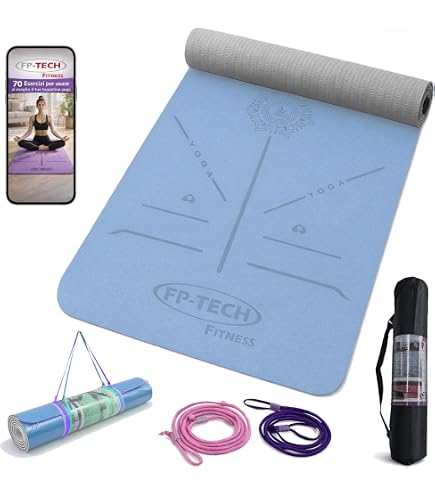 Tappetino per Palestra Yoga pieghevole 173x61x4mm (GIALLO