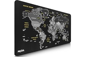 SIDORENKO XXL Gaming Mousepad - 900 x 400 mm - Bordi Senza Frange - Antiscivolo - XXL Tappetino Mouse I Desk Pad - la Superficie Speciale migliora la velocità e la precisione I Bianco