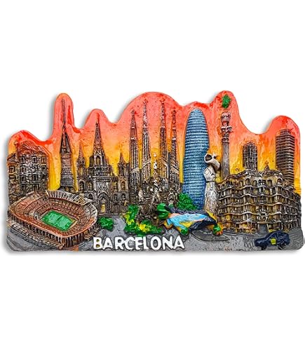 Barcellona Spagna 3D frigorifero magnete souvenir Sticker lettere stile souvenir, decorazione casa e cucina, Barcellona Spagna frigorifero magnete