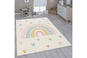 Paco Home Alfombra Infantil Habitación Infantil Niña Niño Varios Estampados Y Tamaños, tamaño:133x190 cm, Color:Crema 4