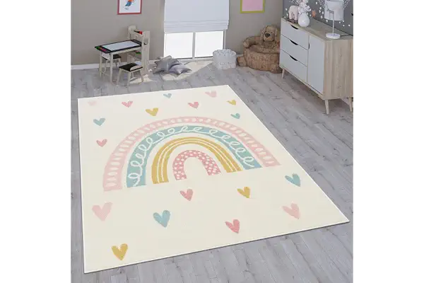 Paco Home Alfombra Infantil Habitación Infantil Niña Niño Varios Estampados Y Tamaños, tamaño:160x220 cm, Color:Crema 4