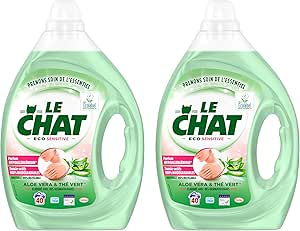 Le Chat Eco Sensitive Hypoallergenic Liquid Detergent Aloe Vera Green Tea 80 Washes 2 X 2l Amazon De Health Personal Care