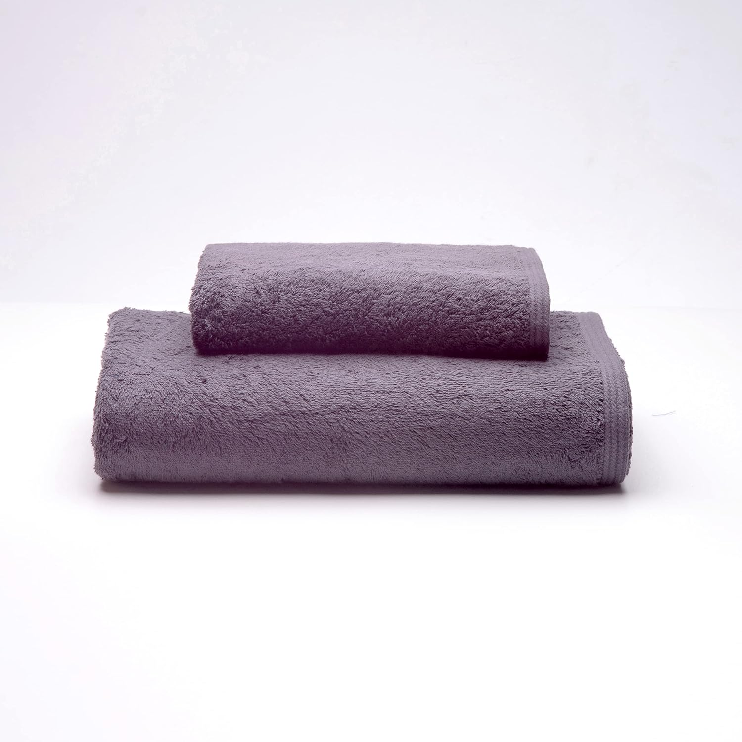 Sancarlos – Juego de 2 Toallas Ocean de Lavabo y Ducha, Color Gris Oscuro, 100% Algodón, 550gr/m2