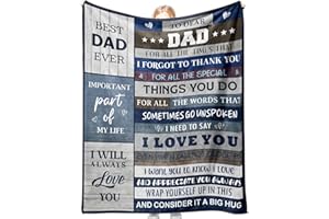 CheriGift Dad Gifts for Christmas, Dad Birthday Gifts - Soft Flannel Christmas Blanket Throw for Father Daddy Papa - Presents for Dad's Birthday, Christmas, Valentines
