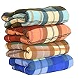 Primecraft VST Fleece Checked Printed Supersoft Double Bed AC Blankets Dohar for Winter (King Size, Multicolour) -Combo of 4, lightweight, Pack of 4| TC - 110