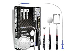 CCLIFE 7 Pezzi Strumento di Telescopico Magnetico LED Auto Specchietto Telescopico Pick Up Strumento di Artiglio