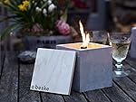 Beske-Betonfeuer mit 'Dauerdocht' | Größe 13x13x13 | Wiederbefüllbare Gartenfackel | 'Unendliche' Brenndauer durch...