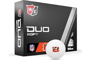 Wilson Staff 2023 Duo Soft NFL Golf Balls - 12 Balls, White, Cincinnati Bengals