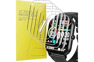 Blueshaweu 6 Pack Screen Protector, Full Coverage TPU Clear Film for Aptkdoe P66D Smartwatch 1.85 inch
