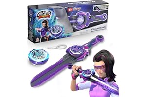 Infinity Nado Battling Top Burst Gyro Toy, Spinning Top w/Sword Launcher, Battle Game Set Toys 5 6 7 8 9 10 Years Old Boys Girls, Gifts Boys Girls Kids - Dream World Magic Dragon, Purple (EU654127)