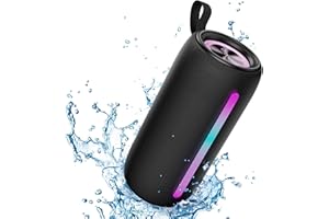 oraolo Cassa Bluetooth, Cassa Bluetooth Portatile con Suono Stereo 24W, Altoparlante Wireless Bluetooth 5.4 Potente, Luci RGB, Supporto per AUX/TF Card, Impermeabile IPX6 per Casa, Esterno, Viaggio