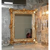 3049G - Miroir mural Artissimo, style baroque, doré 56 x 46 cm