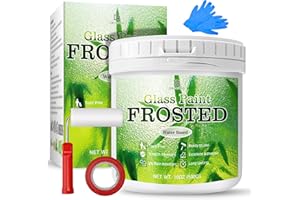 DECORROM Peinture en Verre Givrée d'Intimité - Film de Fenêtre à Base d'Eau, 500g, Faible Odeur pour Surfaces dans la Salle de Bain, Cuisine