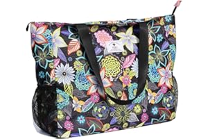 ESVAN LARGE BEACH BAG Water Resistant Lightweight 20 inch Women Oversize Tote Bag for Gym Beach Travel Pool Yoga Nurse