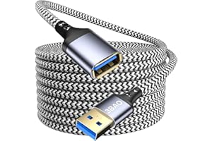 3BAO USB Extension Cable 2M, USB3.0 A Male to A Female Cable USB Extension Lead High Speed Data Transfer Compatible for Printer, Scanner, Camera, Keyboard, Card Reader, Hard Drive,Disk