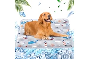 AHYDFSR Alfombra Refrescante para Perro Gato,Mascotas Alfombrilla Autoenfriante,Relleno de agua Camas refrescante para Mascotas,Prueba de Arañazos/Impermeable/Antideslizante,para en Verano,60x90cm, XL, Gris