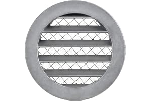 STEINBERG14 Aluminio Ø 100mm Rejilla con Protección contra la Intemperie y Escape de Aire con Rejilla de Protección contra Ratones