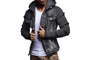 Leif Nelson LN5755 Veste en jean pour homme