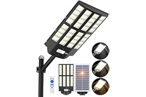Ofuray Of-6200W Lampione Solare LED Esterno, 3000K/4000K/6500K Lampada Solari con Sensore di Movimento, Impermeabile IP67 Lampione Stradale, Faretto LED da Esterno Adatto per Cortile, Garage