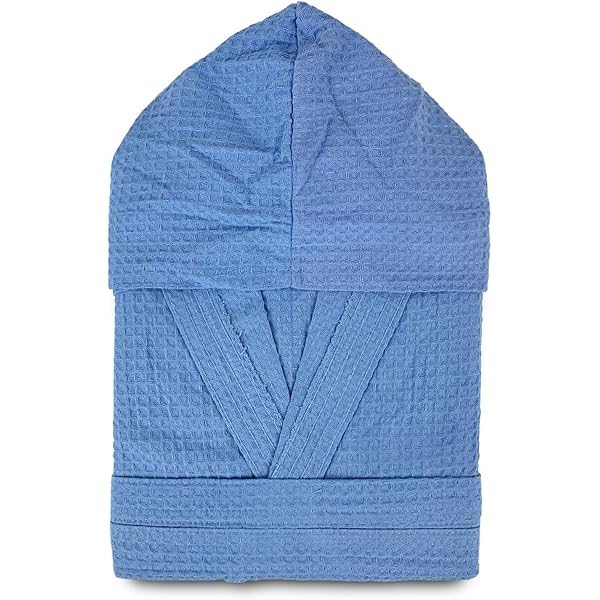 Dorian Home Badjas voor dames en heren van hypoallergene microvezel, zacht, licht, ruimtebesparend, sneldrogend, met capuchon, zakken, riem met lussen en haken, wasbaar (strijkvrij), Lichtblauw, S Dorian Home Badjas voor dames en heren van hypoallergene microvezel, zacht, licht, ruimtebesparend, sneldrogend, met capuchon, zakken, riem met lussen en haken, wasbaar (strijkvrij), Lichtblauw, S