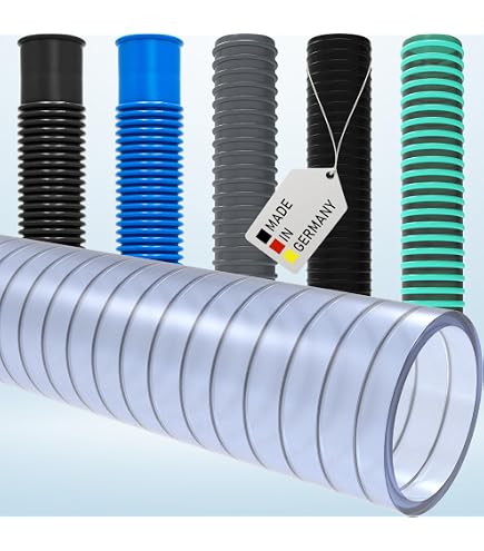 FLEXTUBE TX PVC-Schlauch 19x3mm (3/4 Zoll) – Meterware, Lebensmittelecht, Transparent, Mit Gewebe, Für Luft, Wasser & Co.