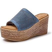 Ciabatte Alte Donna Madamoiselle - Zeppa, Pelle, Made In Italy, Antiscivolo