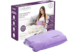 Carmen C85043PUR Rechargeable Hot Water Bottle & Cosy Hand, Body Warmer, Fast Heating, No Refill, Over Heat Protection, Portable Heating Pad for Pain Relief, Automatic Temperature Control, Purple