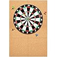 Threehoney 36 x 24 x 0.5 Inch Cork Dart Board Wall Protector for Professional Dart Board Backer Dartboard Surround for Dart Board Area Backer, Wood Color with Adhesive Backing Strong Stickiness