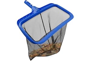 JAMHEXOU Pool Skimmer - Pool Skimmer Net Without Pole, Swimming Pool Reinforced Frame Deep Pool Net, Larger Capacity Pool Nets for Cleaning, Durable Deep Rake Net Easy Scoop Edge,Debris Pickup Removal