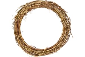 Baker Ross AV883 Natural Rattan Wreaths, Perfect for Seasonal Displays, Decorate with Pine Cones, Berries, Pine Branches and More, Eco Friendly Material (Pack of 2), diameter approx 20-21cm