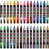 Uni Posca Mark&ouml;r Kalem 5M Set 1.8-2.5 mm Ke&ccedil;e U&ccedil;lu (30'lu Set)