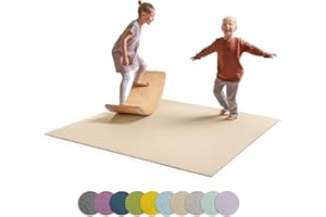Ehrenkind® Made in Germany Anti-Rutsch Krabbelmatte Oeko-Tex Matten | Spielmatte Baby | Größe 180x240cm BEIGE