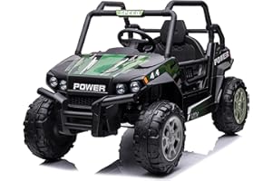 BC BABY COCHES - Coche Eléctrico Niños Buggy Scout 12V, Ruedas EVA, Asiento Polipiel, Radio FM, Bluetooth MÚSICA, Mando Control Remoto, SUSPENSIÓN, indicador de BATERÍA, Vehículo Infantil de 12V.