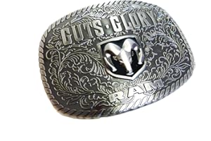 WESTERNWEAR-SHOP Dodge Gürtelschnalle Guts & Glory - Gürtelschließe Western Belt Buckle Westerngürtelschnalle Rodeo Vintage Silber - US Auto Fanartikel Zubehör die perfekte Geschenkidee