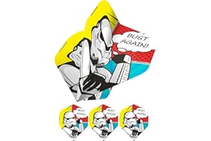 Shepperton Design Studios Original Stormtrooper Officially Licensed Dart Flights, Standard No2 Shape, 100 Micron, Available in Multiple Designs and Pack Sizes.