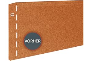 bellissa – Rasenkante Metall Corten-Stahl 118x20cm, Nutzlänge 17,25m - Flexible Rasenbegrenzung aus wetterfestem Material für saubere Rasen- & Beetabgrenzung - Beeteinfassung Kante robust & langlebig