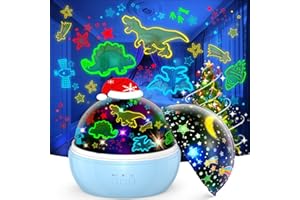 EUCOCO Dinosaur Toys for Boys, Dinosaur Night Light Kids Projector Baby Lights Projector Kids Toys for 1 2 3 4 5 6 Year Old Boys Birthday Gifts Sensory Lights for Autism Sensory Toy for Babies