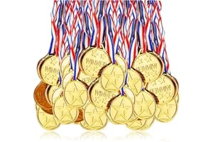 Fontee Médailles, 24pcs Médailles d'or pour Enfants fête Enfant récompense Enfant