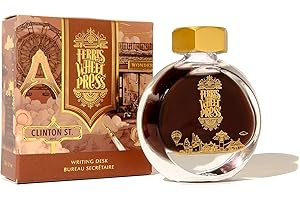 Ferris Wheel Press Fountain Pen Ink, Curious Collaboration Collection, Wonder Pens, Dark Brown with Green Sheen, 38ml