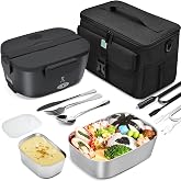 Gamelle Chauffante Électrique 1,8L 100W - Lunch Box Voiture 12V/24V/220V Portable Noir