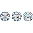 Real Art Wall Hanging Bone china Plates 7" - 3 pcs set Modern Art designs