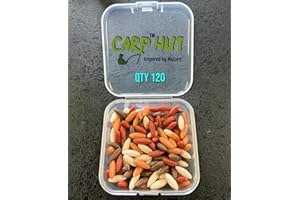 SEARIGS Artificial Pop Up Flavour Infused Maggot Casters for Carp and Coarse Fishing 11mm x120 (Mixed Colours)