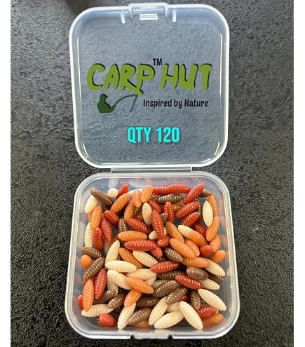 UUYYEO 300 Pcs Fake Fishing Worms - 2cm Plastic Lures Realistic Wax Worms For Bass & Trout - View #4