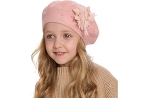 ZLYC Béret d'hiver uni pour Fille