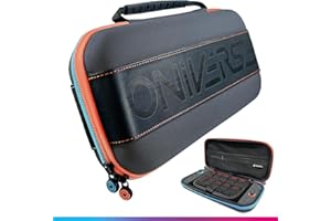 Oniverse Etui ochronne kompatybilne z Nintendo Switch 2/OLED/Switch – Sztywna wodoodporna torba z uchwytem, Wyściełane wnętrze, Miejsca na gry, Siatkowa kieszeń – Szary