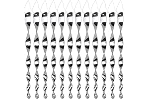 HONGECB Varillas Reflectantes Repelentes de Pájaros, Espiral Reflectante de Aves, Repelentes de Pájaros Espiral de Viento, para Evitar Que Las Aves Protejan Flores y Jardines, 30cm,12 Piezas