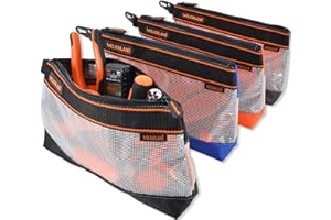 WELKINLAND 4PCS 13" Zipper Clear Tool Pouch, Small Tool bag organizer, Mini tool bag