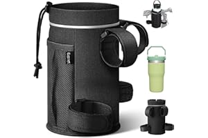 Likesing 24-40oz Porte Gourde Velo sans Vis Bidon Porte Velo avec Poche en Maille et Bandes réfléchissantes Porte Gourde VTT Bouteille de Vélo Guidon Poussette Porte Gourde Randonnée Fauteuil Roulant