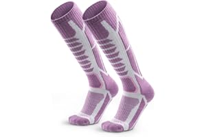 WEIERYA Damen Skisocken, Thermisch Gepolsterte Kniestrümpfe für Skifahren, Snowboarden und Outdoor Wintersport, 2/3 Paar